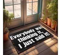XYBH Fall Outdoor Rug For Front Door Everybody Was Thinking It, I Just Said It! Doormat Funny Stuff Fall Outside Door Mats(50X80CM)