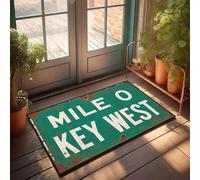 XYBH Fall Outdoor Rug For Front Door Mile 0 Key West Signage Doormat Funny Stuff Fall Outside Door Mats(50X80CM)