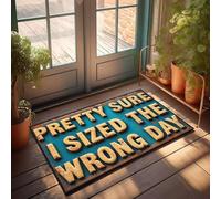 XYBH Fall Outdoor Rug For Front Door Pretty Sure I Sized The Wrong Day Doormat Funny Patio Decor Desk Decor For Men(50X80CM)