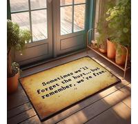XYBH Fall Outdoor Rug For Front Door Sometimes We'Ll Forget The Hurt... But Remember, We'Re Free. Doormat Funny Stuff Fall Outside Door Mats(50X80CM)