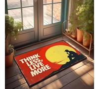 XYBH Fall Outdoor Rug For Front Door Think Less, Live More Doormat Funny Stuff Fall Outside Door Mats(65X90CM)