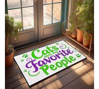 XYBH Fall Outside Door Mats Cats Are My Favorite People. Doormat Outdoor Door Mat Large Floor Mats For Home(40X60CM)