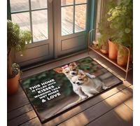 XYBH Fall Outside Door Mats Kisses, Wagging Tails, Wet Noses, Love Doormat Outdoor Door Mat Large Floor Mats For Home(40X60CM)