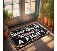 XYBH Fall Outside Door Mats Never Give Up Without A Fight. Doormat Outdoor Door Mat Large Floor Mats For Home(50X80CM)