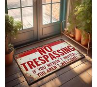 XYBH Fall Outside Door Mats No Trespassing. Keep Out! Doormat Outdoor Door Mat Large Floor Mats For Home(65X90CM)
