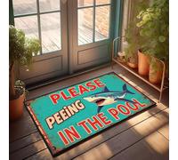 XYBH Fall Porch Mat Sharks Don'T Pee In Pools. Doormat Outdoor Doormats Winter Outdoor Mat(40X60CM)