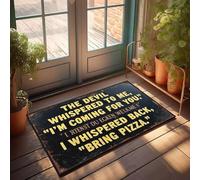 XYBH Fall Porch Mat The Devil Whispered To Me, I'M Coming For You Doormat Outdoor Doormats Winter Outdoor Mat(50X80CM)