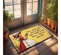 XYBH Fall Welcome Mats Outdoor A Girl Loved Bees. The End. Doormat Cool Rugs Bedroom Decorations(65X90CM)