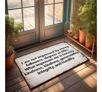XYBH Fall Welcome Mats Outdoor Honesty, Kindness, Generosity, Integrity, Humility Impress Doormat Bedroom Accessories Home Door Mat(50X80CM)