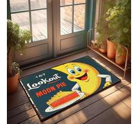 XYBH Fall Welcome Mats Outdoor Lookout Moon Pie, 167. Doormat Bedroom Accessories Home Door Mat(50X80CM)