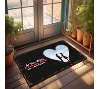 XYBH Fall Welcome Mats Outdoor Love'S Adventure: A Princess Bride Anniversary Celebration Doormat Bedroom Accessories Home Door Mat(50X80CM)