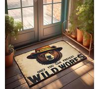 XYBH Fall Welcome Mats Outdoor Only You Can Prevent Wildfires Doormat Cool Rugs Bedroom Decorations(50X80CM)