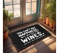 XYBH Fall Welcome Mats Outdoor You Can'T Buy Happiness, But You Can Buy Wines Doormat Funny Patio Decor Funny Text DooDesk Decor For Men(50X80CM)