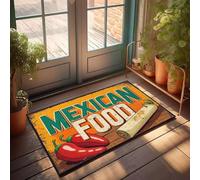 XYBH Farm Bath Mat Mexican Food With Peppers And Burrito. Doormat Restroom Decor Fall Rug(50X80CM)