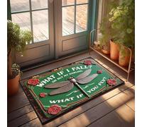 XYBH Farm Bath Mat What If I Fall? Oh But My Darling, What If You Fly? Doormat Restroom Decor Fall Rug(65X90CM)
