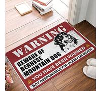XYBH Farm Mat Beware Of Bernese Mountain Dog Doormat Doors For House Rugs For Kitchen(50X80CM)