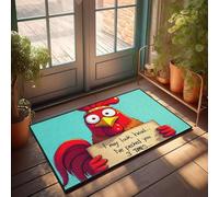 XYBH Front Door Inside Mat I May Look Head... I'Ve Pecked You 3 Times... Doormat Indoor Door Mats For Home Men Decor(50X80CM)