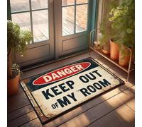 XYBH Front Door Mat Funny Danger Keep Out Of My Room Doormat Fall Outdoor Rug Kitchen Rug Set(65X90CM)