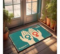 XYBH Front Door Mat Funny True Love: Support Equality. Doormat Fall Outdoor Rug Kitchen Rug Set(40X60CM)