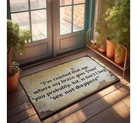 XYBH Front Door Mats For Outdoor Entrance I'Ve Reached That Age Where My Brain Goes Doormat Balcony Decor Bedroom Decor For Men(65X90CM)