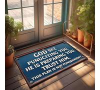 XYBH Front Door Welcome Mat God Not Punuciting You. He Is Preparing You. Trust Him. This Plan Is Not Punishment Doormat Fall Mats Outdoor Room Decore(50X80CM)
