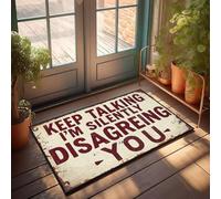 XYBH Front Door Welcome Mat Keep Talking I'M Silently Disagreing You. Doormat Fall Mats Outdoor Room Decore(65X90CM)