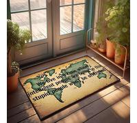 XYBH Front Door Welcome Mat We Live In A Time Where Intelligent People Are Being So That Stupid Doormat Fall Mats Outdoor Room Decore(65X90CM)