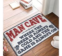 XYBH Front Entrance Decor Man Cave Rules Rug Cave Man Bar Floor Mats For House(40X60CM)
