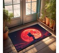 XYBH Front Porch Mat Outdoor Astronaut Standing On A Rocky Surface With A Large Doormat Bathroom Stuff Front Porch Mat Outdoor(65X90CM)