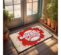 XYBH Funny Bathroom Rugs Baseball Playoffs Graphic Design. Doormat Emo Room Decor Stuff For Bedroom(50X80CM)