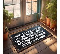 XYBH Funny Bathroom Rugs I Don'T Like Making Plans For Day Because Then The Word Premeditated Doormat Emo Room Decor Stuff For Bedroom(50X80CM)