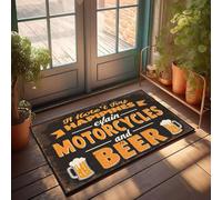 XYBH Funny Bathroom Rugs If You Don'T Buy Happiness, Define Motorcycles And Beer Doormat Emo Room Decor Stuff For Bedroom(50X80CM)