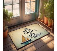XYBH Funny Bathroom Rugs Keep Calm And Love A Sailor. Doormat Emo Room Decor Stuff For Bedroom(50X80CM)