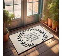 XYBH Funny Door Mats For Front Door As For Me And They Household, We Will Serrive The Lord Jehovah. Doormat Indoor Fall Decor Fall Welcome Mats For Front Door(40X60CM)