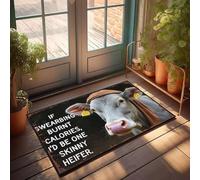 XYBH Funny Door Mats For Front Door If Swearing Burnt Calories, I'D Be One Skinny Heifer. Doormat Indoor Fall Decor Fall Welcome Mats For Front Door(65X90CM)