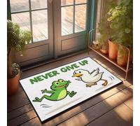 XYBH Funny Door Mats For Front Door Never Give Up, Keep Moving Forward! Doormat Indoor Fall Decor Fall Welcome Mats For Front Door(65X90CM)