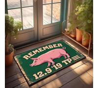 XYBH Funny Door Mats For Front Door Remember The Date: 12.9.19 Tp. Doormat Indoor Fall Decor Fall Welcome Mats For Front Door(50X80CM)