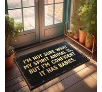 XYBH Funny Door Mats For Outside Entry I'M Not Sure What My Spirit Animal Is. Doormat Outdoor Bar Accessories Decor Outdoor Spring Rug(50X80CM)