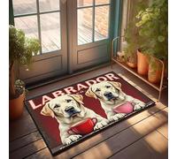 XYBH Funny Door Mats For Outside Entry Labrador Coffee: Best Brew For Pups! Doormat Outdoor Bar Accessories Decor Outdoor Spring Rug(40X60CM)