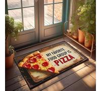 XYBH Funny Door Mats For Outside Entry My Favorite Food Group Is Pizza Doormat Outdoor Bar Accessories Decor Outdoor Spring Rug(40X60CM)