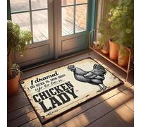 XYBH Funny Front Door Mat Outdoor I Dreamed I Do Here Is Grow Up To Be A Chicken Lady. Doormat Bar For Man Cave Gifts For Home Decor(65X90CM)