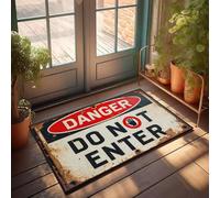 XYBH Funny Kitchen Decor Danger: Do Not Enter. Doormat Indoor Shoe Mat Front Door Inside Mat(40X60CM)