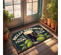 XYBH Funny Kitchen Decor Hello Darkness, My Old Friend. I Come To You Again. Doormat Indoor Shoe Mat Front Door Inside Mat(50X80CM)