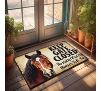 XYBH Funny Kitchen Decor Keep Gate Closed: Horse'S Word! Doormat Indoor Shoe Mat Front Door Inside Mat(40X60CM)
