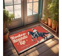 XYBH Funny Kitchen Decor Rodeo Roundup: In The Heart Of Cowboy Culture. Doormat Indoor Shoe Mat Front Door Inside Mat(40X60CM)