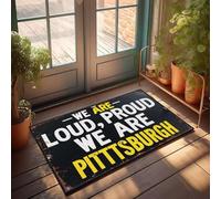 XYBH Funny Kitchen Decor We Are Loud, Proud We Are Pittsburgh Doormat Indoor Shoe Mat Front Door Inside Mat(40X60CM)