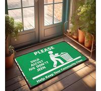 XYBH Funny Outdoor Doormat Please Help Keep Your Community Clean. Doormat Spring Porch Decor Boys Bedroom Decorations(50X80CM)