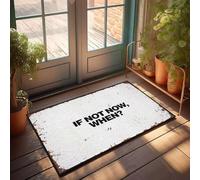 XYBH Funny Room Decor If Not Now, When? Doormat Farmhouse Bath Rug Outdoor Decor For Front Porch(40X60CM)