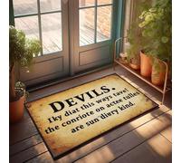 XYBH Garage Accessories For Man Cave Devils. Icy Diet This Way Taste! The Concrete On Active Tules Are Some Very Kind. Doormat Porch Decor Playroom Furniture(40X60CM)