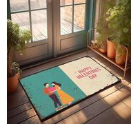 XYBH Garage Accessories For Man Cave Happy Valentine'S Day! Love Is In The Air Doormat Porch Decor Playroom Furniture(65X90CM)